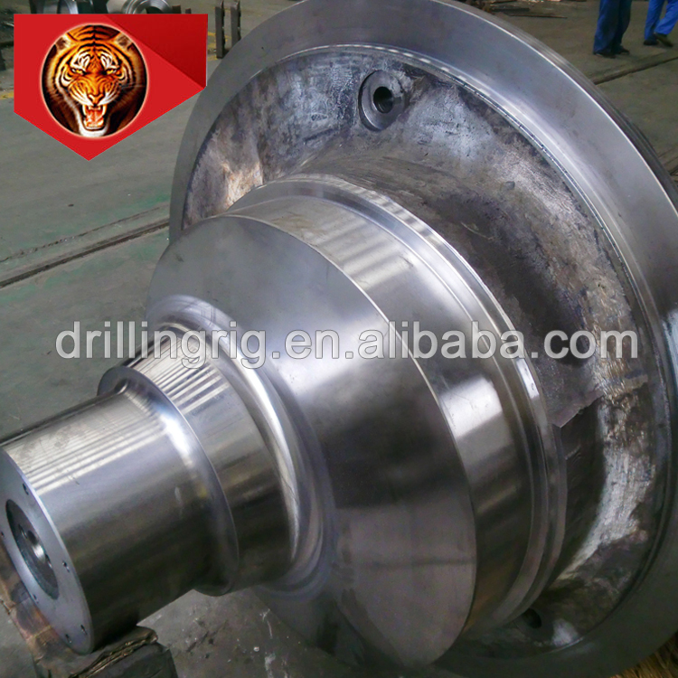 Tigerrig supply 12 years work life F2200 F1600 F1300 F1000 F800 F500 forging quality mud pump crankshaft for fluid end assy