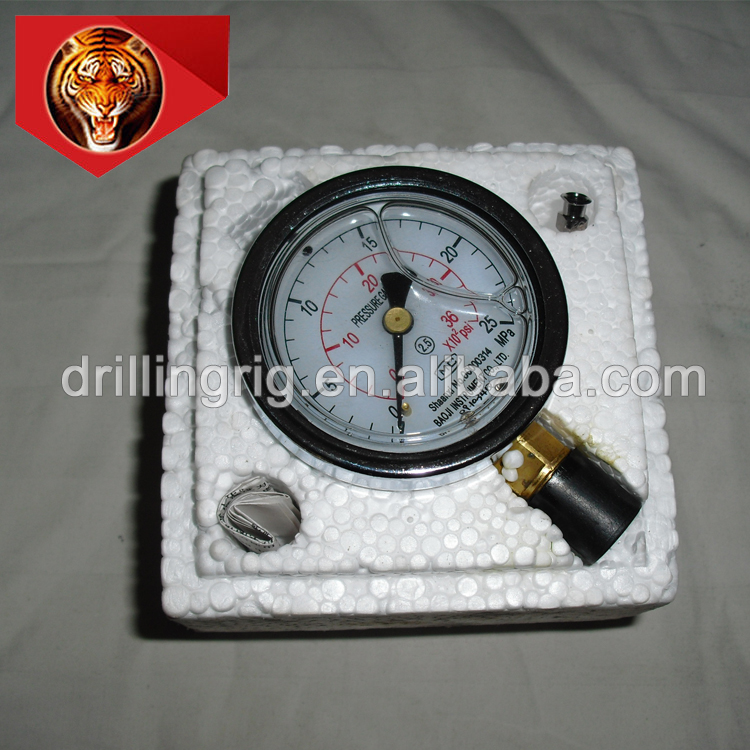 Tigerrig wholesale portable manometer mud pump pressure 30/60/120mpa quake-proof pressure gauge for mud pump parts