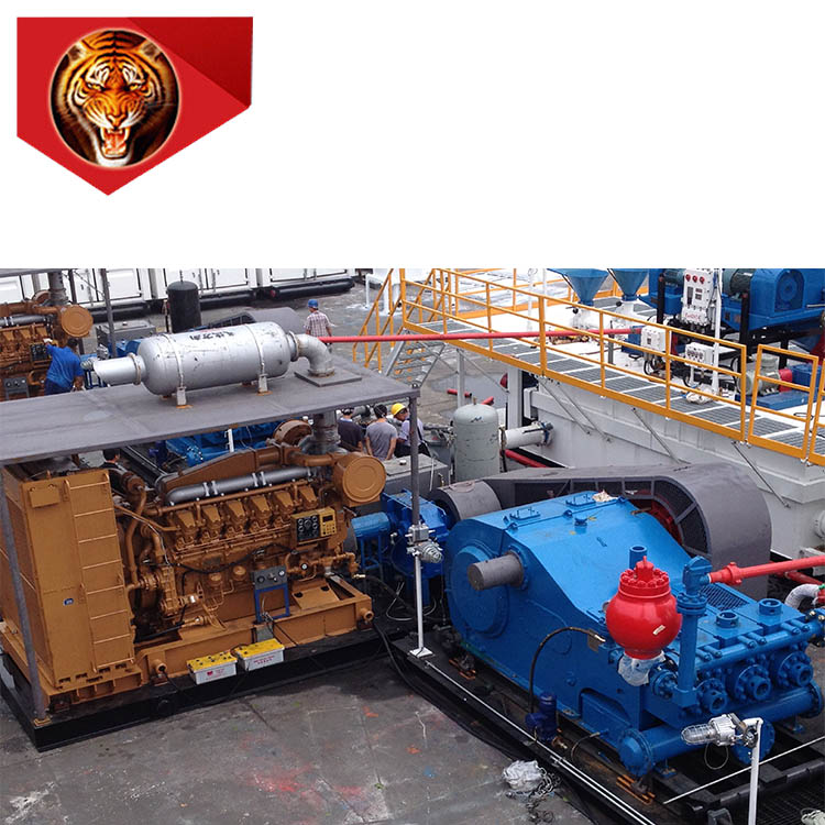 Tiger Rig Delivery to Syria ZJ50L Land Drilling Rig Cums Diesel Engine with Belt Pulley Drive F1600 Mud Pump Unit